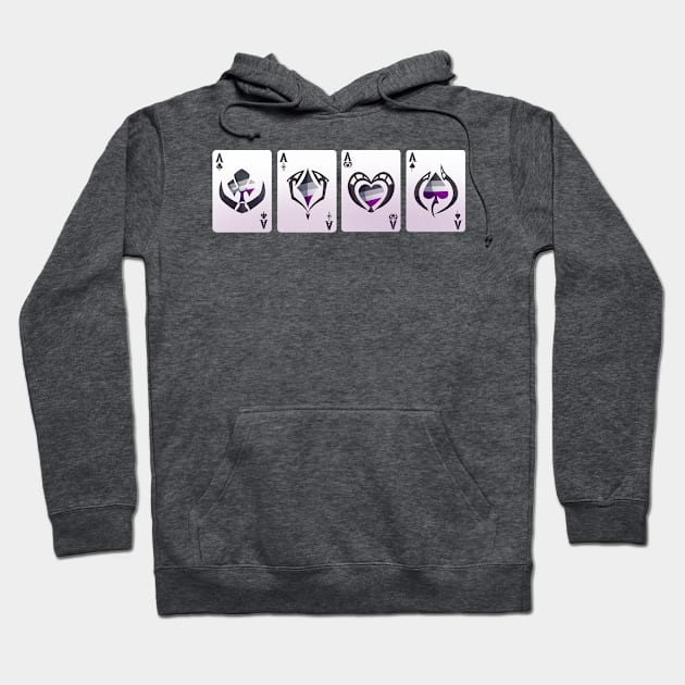 Ace Pride Hand of Cards Hoodie by Phreephur